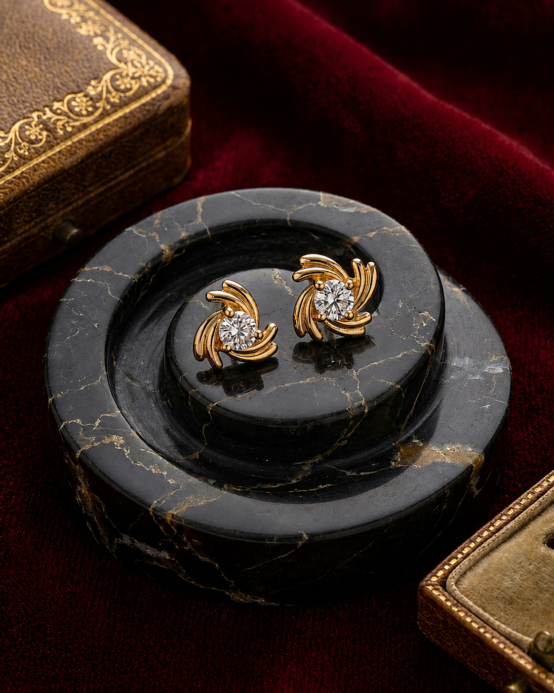 Radiant Twist Stud Earrings